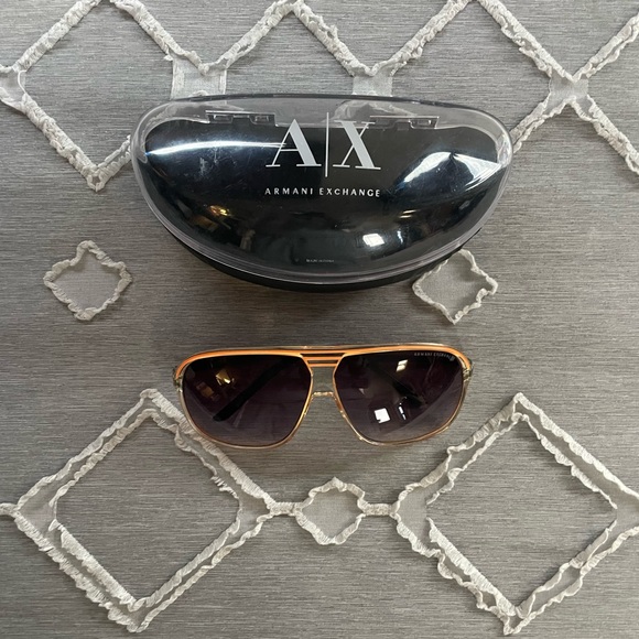 Armani Exchange Black and Orange Sunglasses - Picture 1 of 2